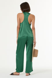 Sage Tank in Heavy Satin // Palm