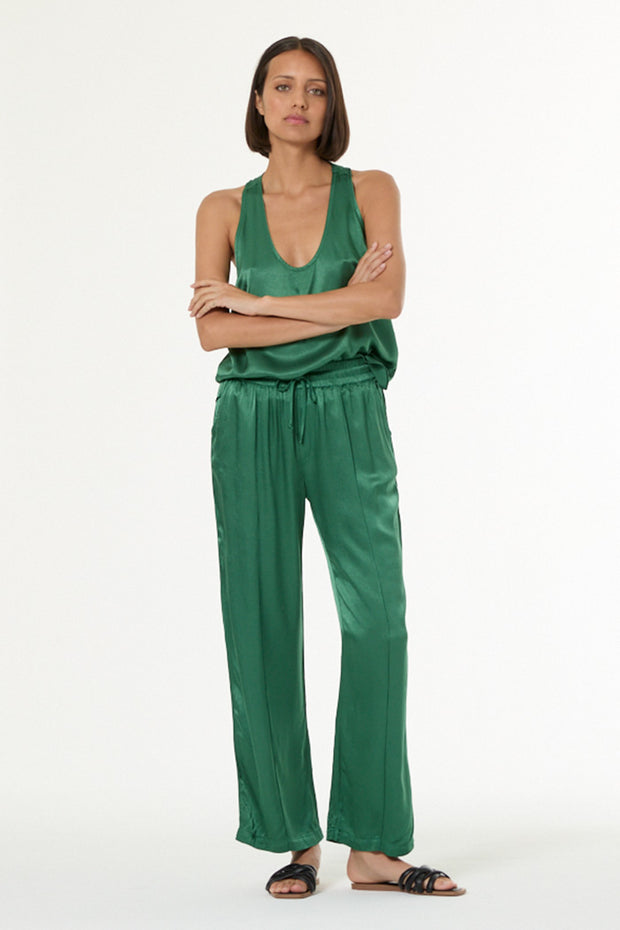 Sage Tank in Heavy Satin // Palm