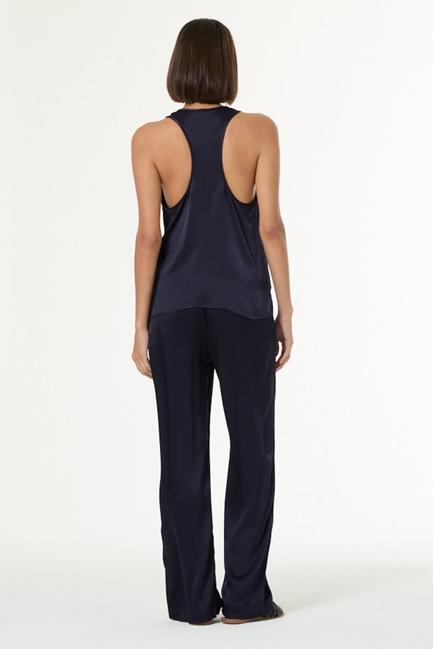 Sage Tank in Heavy Satin // French Navy