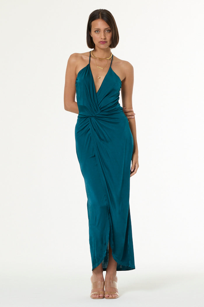 Women's Siren Jersey Slip Dress in Deep Teal by YFB Women's Siren Jersey Slip Dress in Deep Teal by YFB