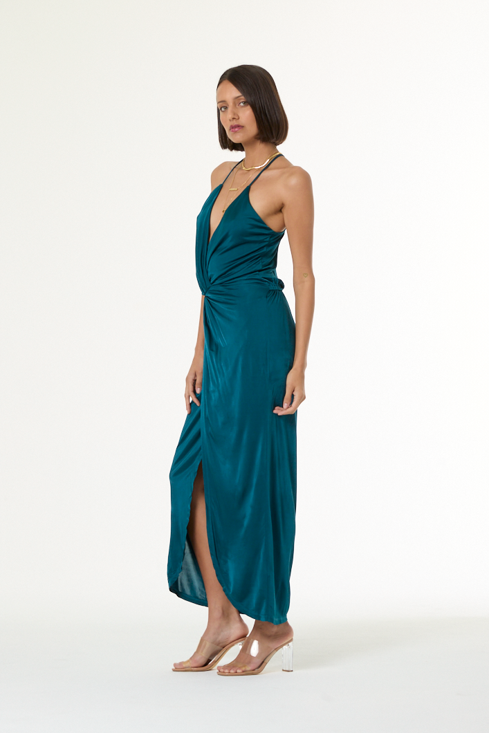 Siren Jersey Slip Dress // Deep Teal