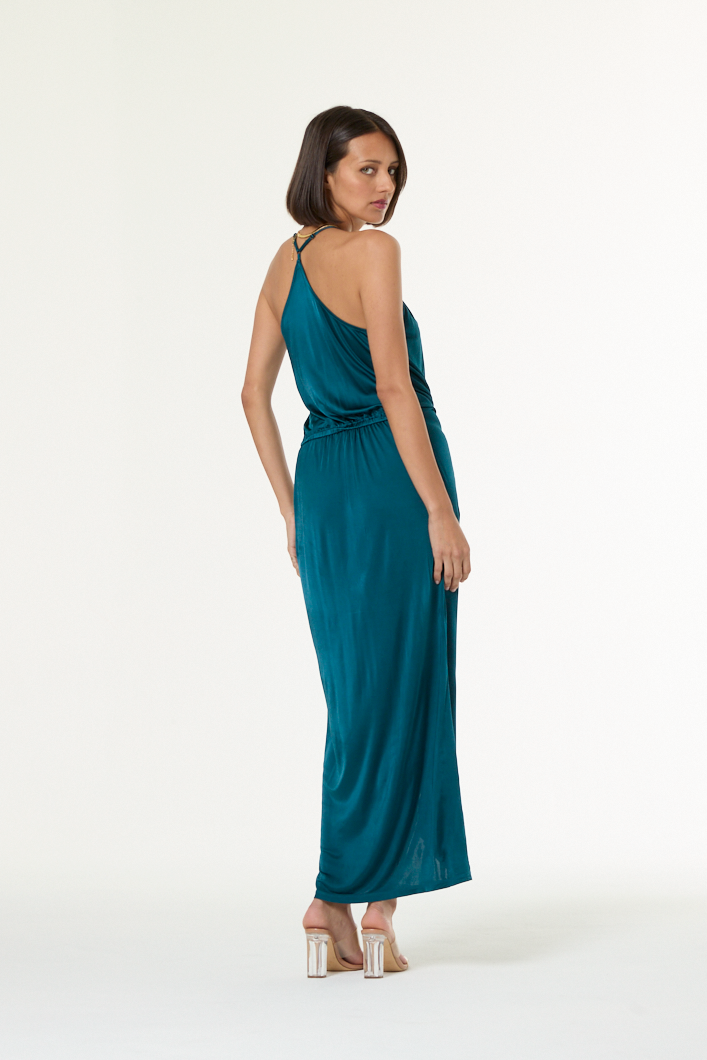 Siren Jersey Slip Dress // Deep Teal