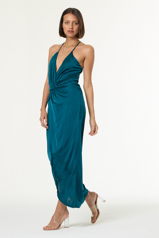 Siren Jersey Slip Dress // Deep Teal