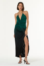 Siren Jersey Slip Dress // Rainforest Black Ombre