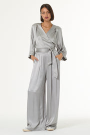 Bina Pleated Pant // Silver