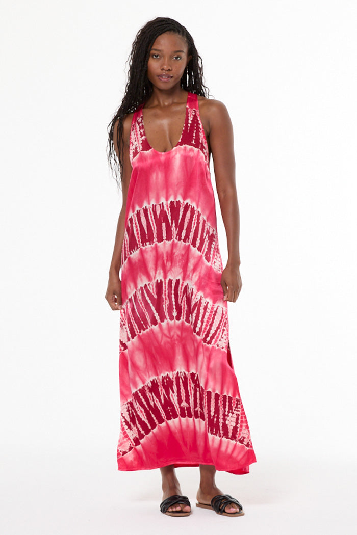 red tank dress IRIS FLOWER PRINT MAXI DRESS PH5 match or outing Girls' Red Tank Pocket Twirl