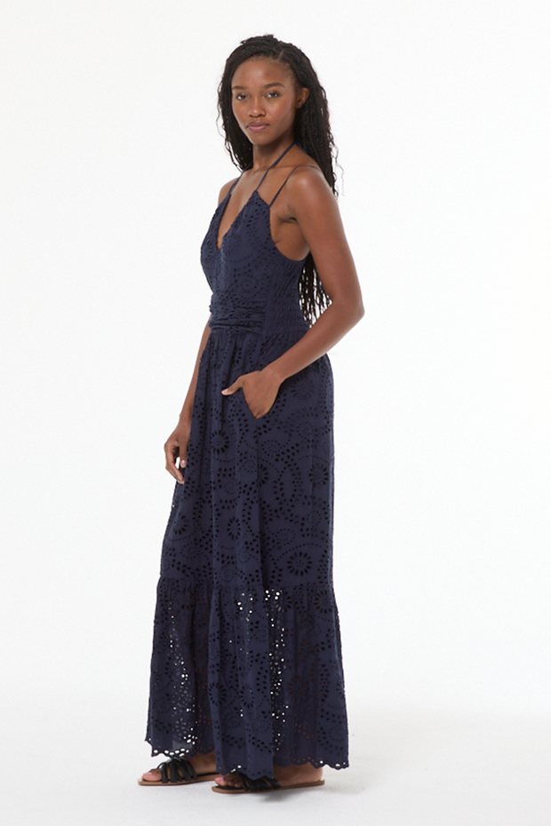 Tally Eyelet Dress // Navy