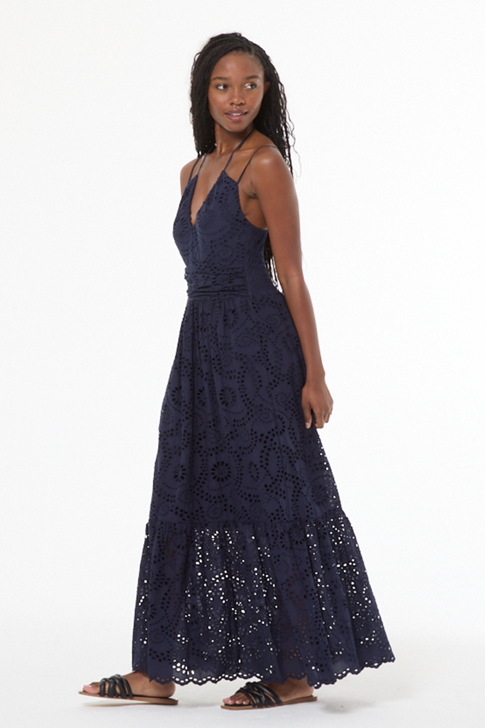 Tally Eyelet Dress // Navy