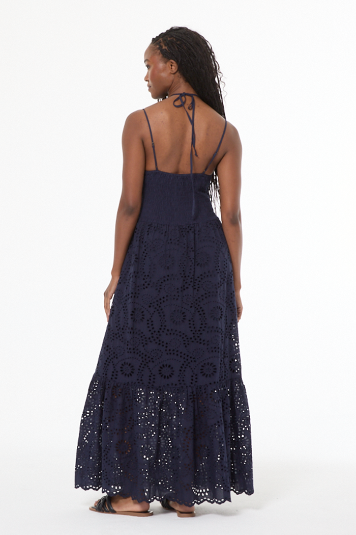 Tally Eyelet Dress // Navy