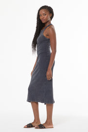 Iggy Rib Midi Dress // French Navy Mineral Wash