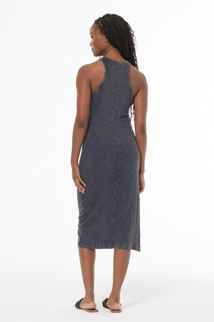 Iggy Rib Midi Dress // French Navy Mineral Wash