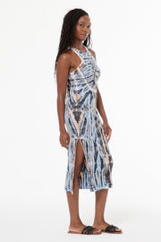 Iggy Rib Midi Dress // Cyan Nexus Wash