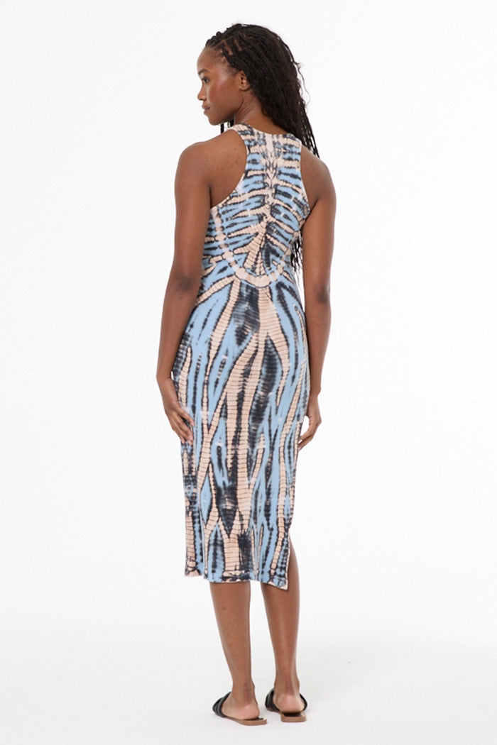 Iggy Rib Midi Dress // Cyan Nexus Wash