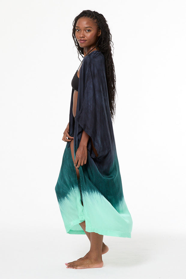 Kana Kimono // Teal Brushed Ombre