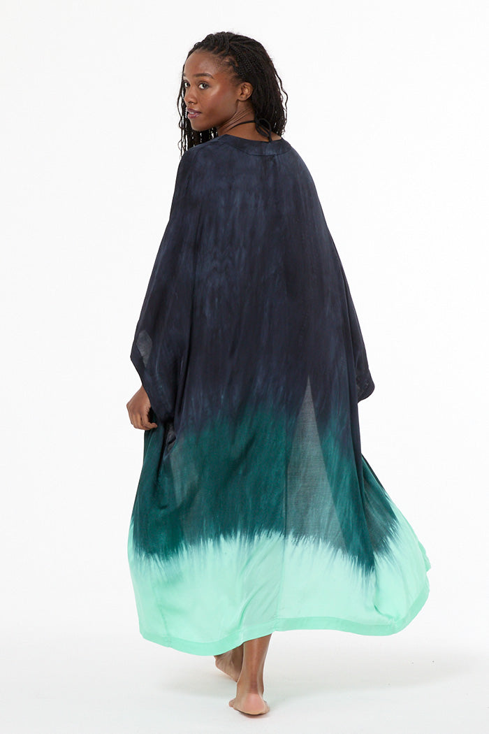 Kana Kimono // Teal Brushed Ombre