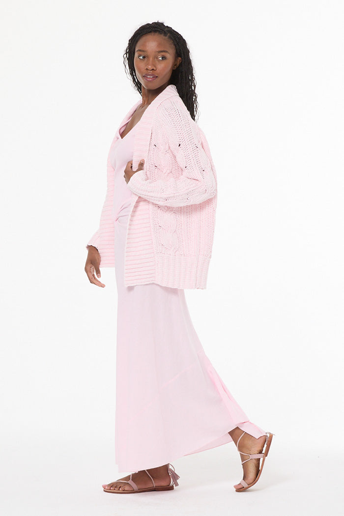 Cayla Cardigan // Pale Pink Mineral Wash – Young Fabulous & Broke