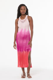 Malea Crochet Tank Dress // Electric Fuchsia Brushed Ombre