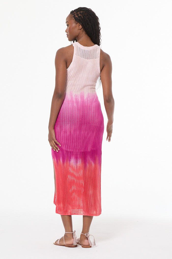 Malea Crochet Tank Dress // Electric Fuchsia Brushed Ombre