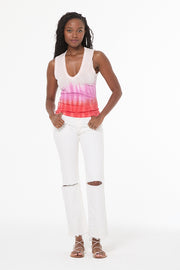 Diane Sleeveless Tee // Electric Fuchsia Brushed Ombre