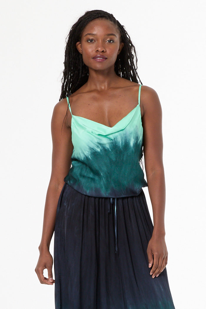 Women's Emmet Tank in Teal Brushed Ombre by YFB