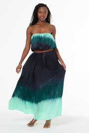 Bubble Tube Top // Teal Brushed Ombre