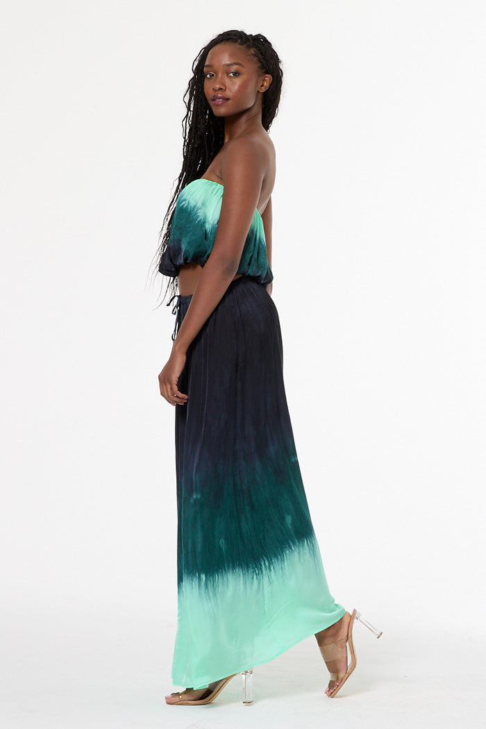 Women's Bubble Tube Top in Teal Brushed Ombre by YFB Women's Bubble Tube Top in Teal Brushed Ombre by YFB