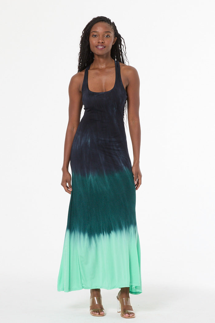 Women's Wander Dress in Teal Brushed Ombre by YFB Women's Wander Dress in Teal Brushed Ombre by YFB