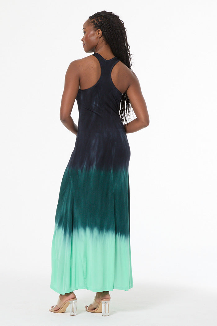 black and white ombre dress Women's Wander Dress in Teal Brushed Ombre by YFB