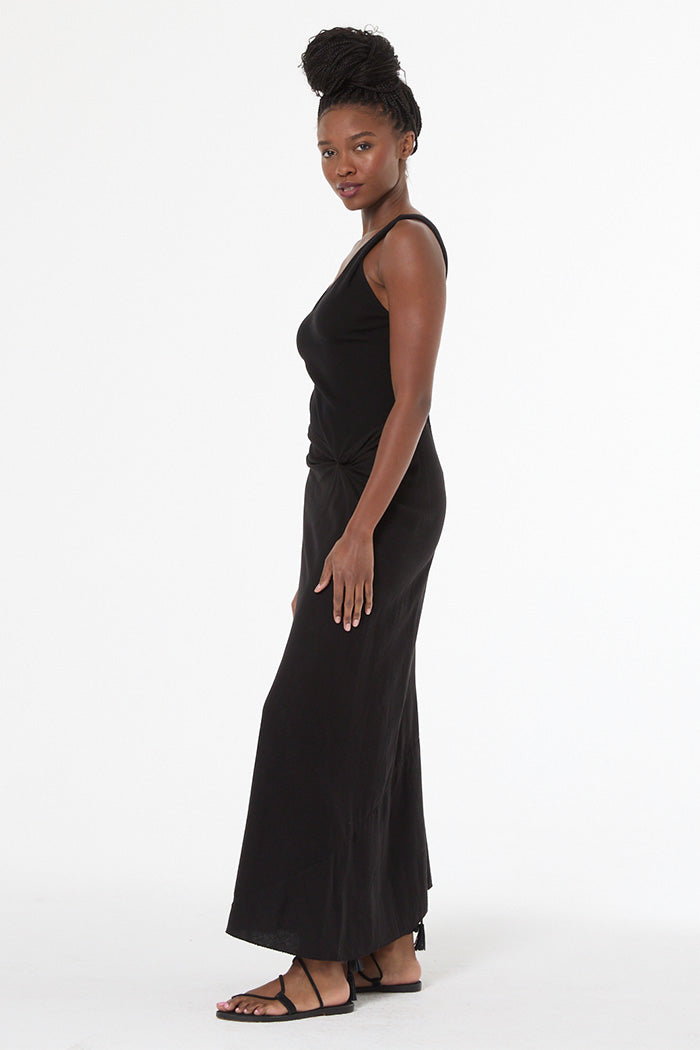 yfb maxi dress Women's Amina Maxi Dress in Black Pigment by YFB