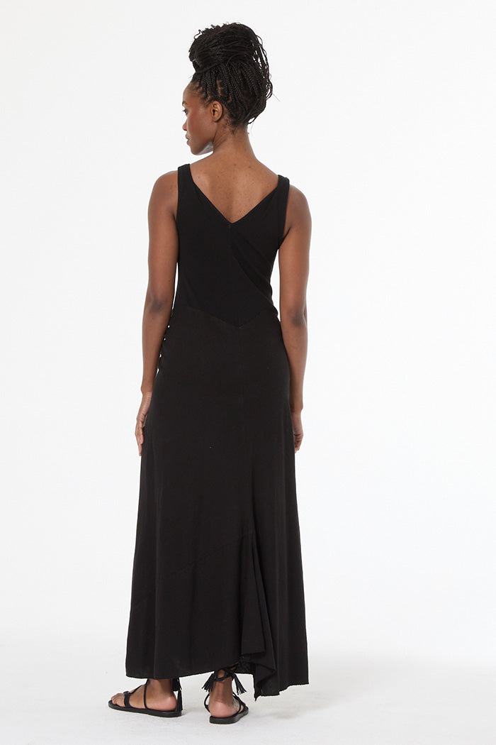 Women's Amina Maxi Dress in Black Pigment by Yfb