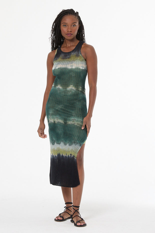 Malea Crochet Tank Dress // Rainforest Terra Wash