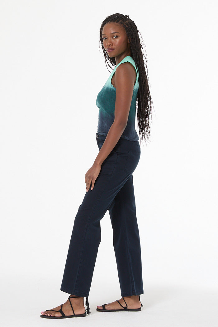 Diane Sleeveless Tee // Teal Brushed Ombre
