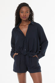 Traveler Linen Top // Night Sky Pigment