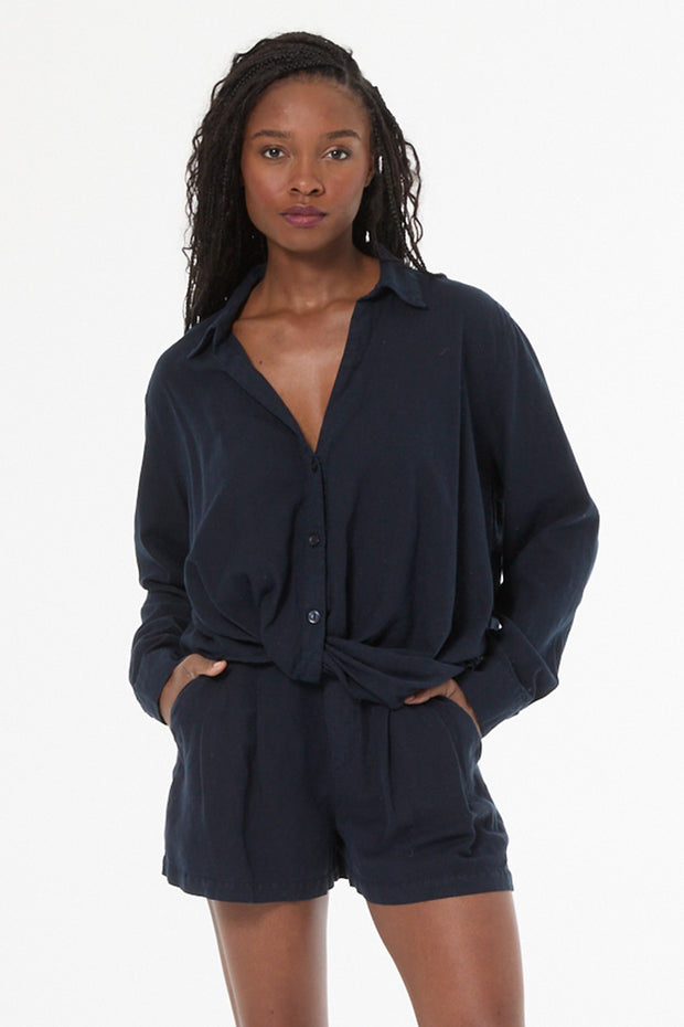 Traveler Linen Top // Night Sky Pigment