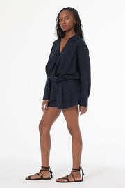 Traveler Linen Top // Night Sky Pigment