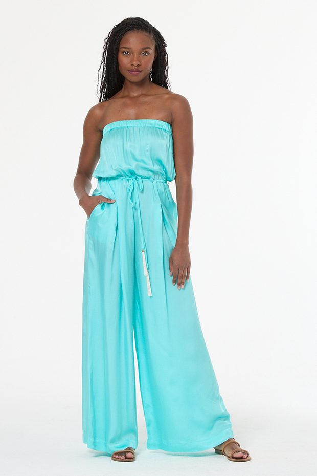 Women's Bonita Jumpsuit in Capri Blue by YFB Women's Bonita Jumpsuit in Capri Blue by YFB