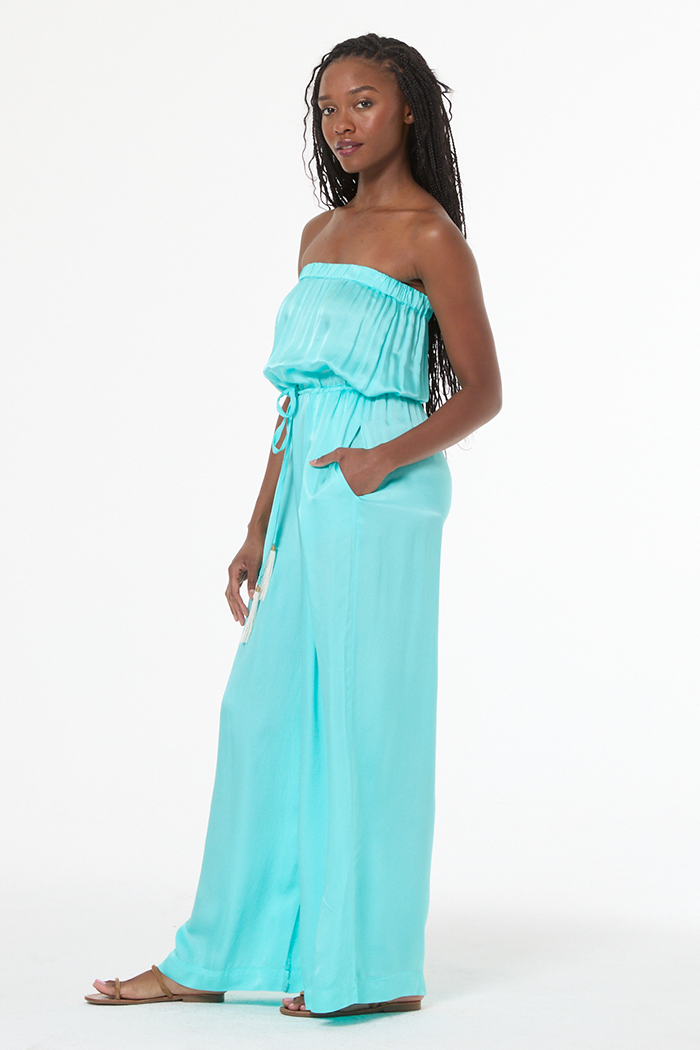 Bonita Jumpsuit // Capri Blue  Young Fabulous & Broke
