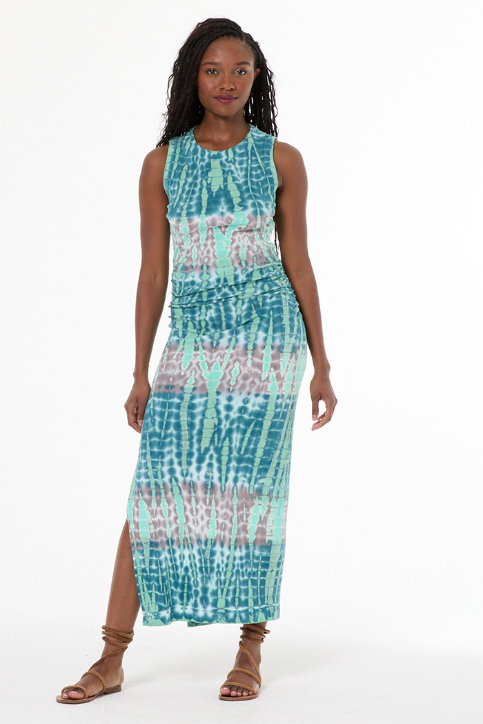 Women's Tamara Dress in Teal Aurora Wash by YFB Women's Tamara Dress in Teal Aurora Wash by YFB