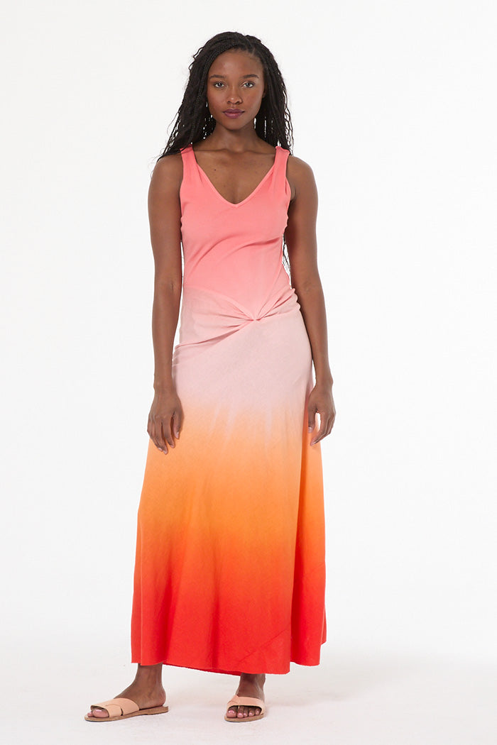 Women's Amina Maxi Dress in Solar Orange Ombre by YFB