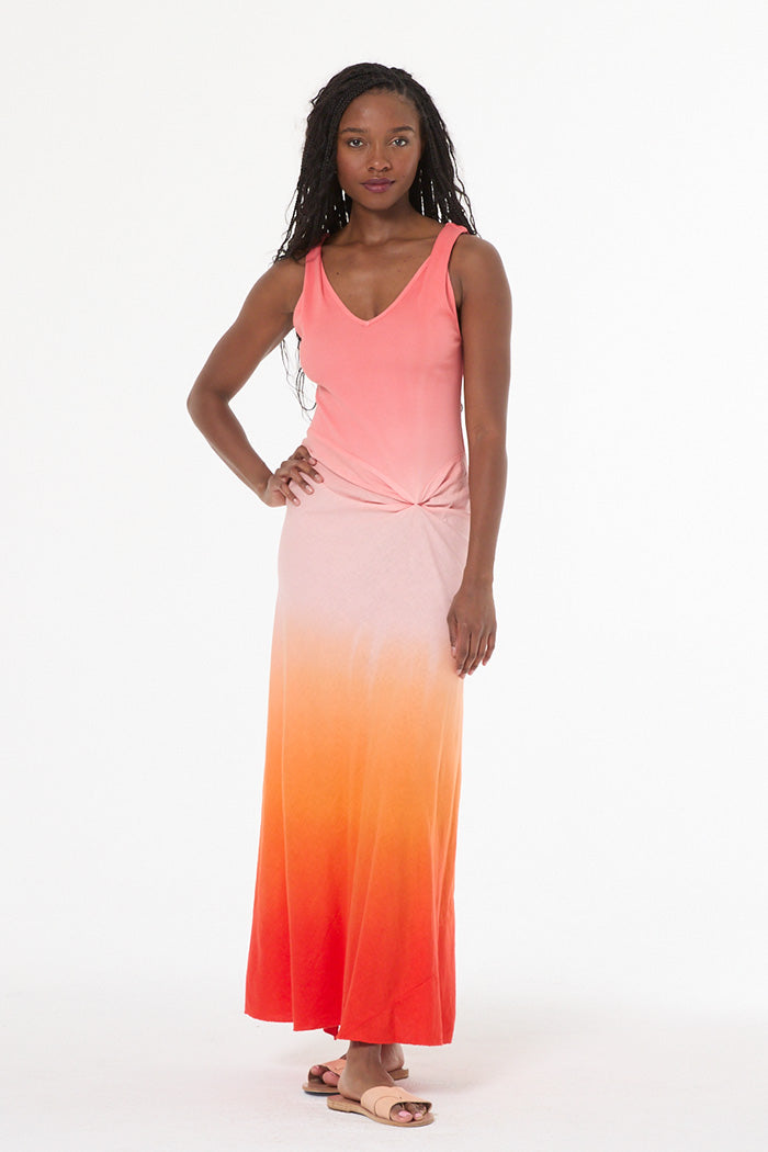 Women's Amina Maxi Dress in Solar Orange Ombre by YFB