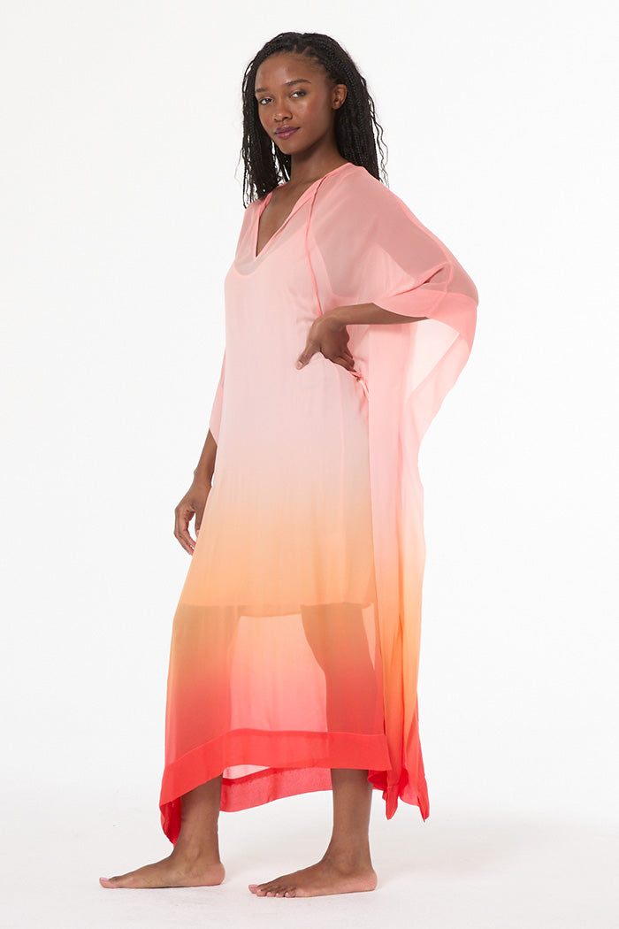 Domina Kaftan // Solar Orange Ombre