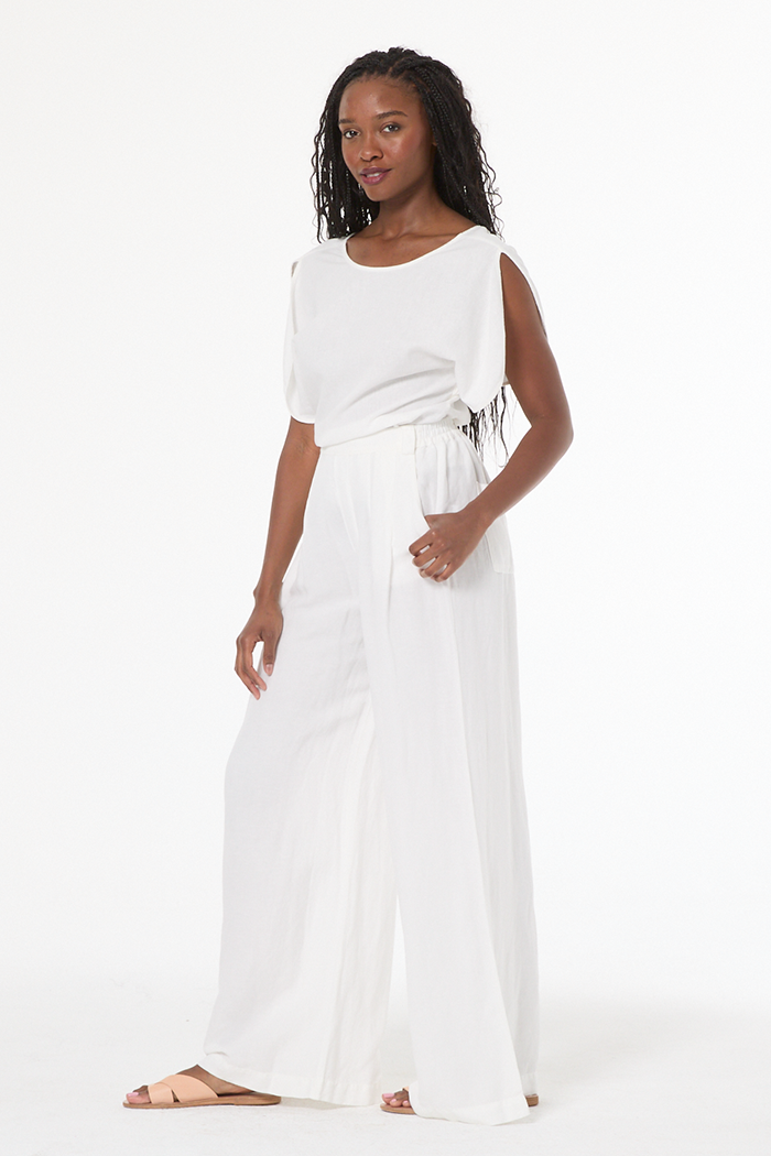 Bina Pleated Pant // Bone Pigment – Young Fabulous & Broke