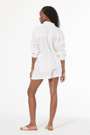 Traveler Linen Top // Bone