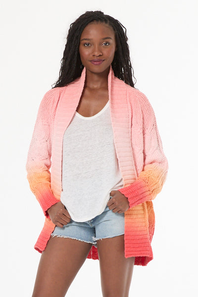 Cayla Cardigan // Solar Orange Ombre