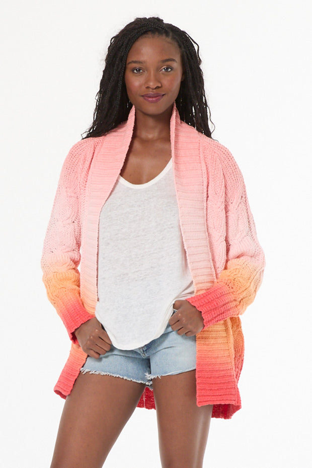 Cayla Cardigan // Solar Orange Ombre