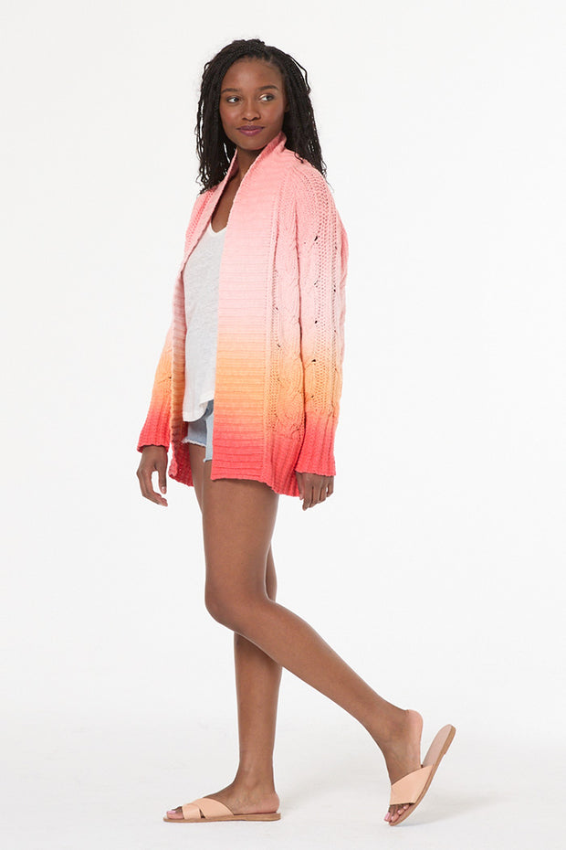 Cayla Cardigan // Solar Orange Ombre