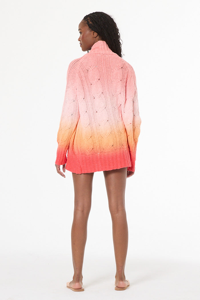 Cayla Cardigan // Solar Orange Ombre