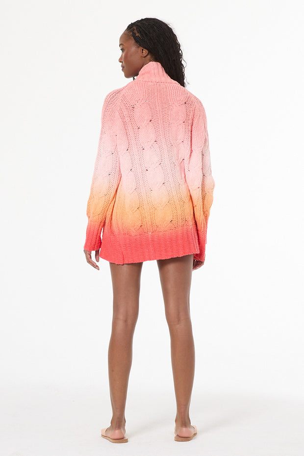 Cayla Cardigan // Solar Orange Ombre