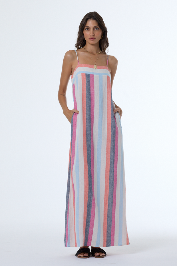 pink and grey striped dress Park Slope Maxi edition swim and beachwear Color:Freesia Butterscotch maxi dress Buy Reiss Dark Green