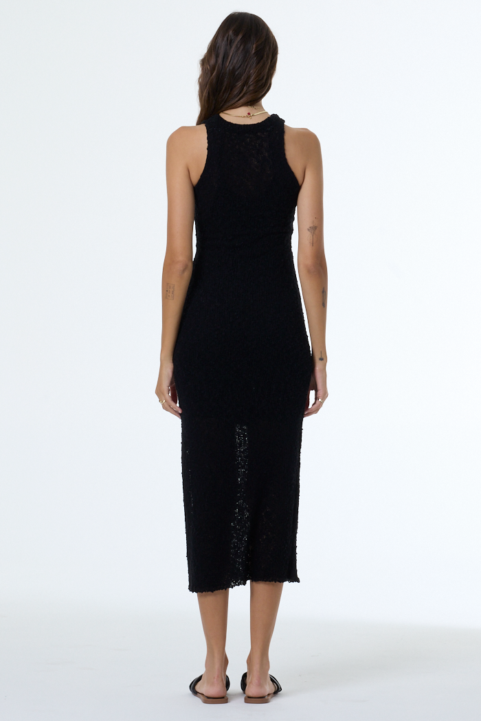 Enele Bouclé Dress // Black